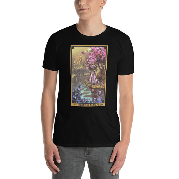 The Goddess Persephone in The Fool Tarot Card T-Shirt