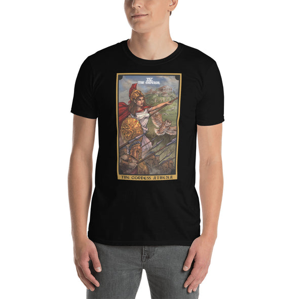 The Goddess Athena in The Emperor Tarot Card T-Shirt