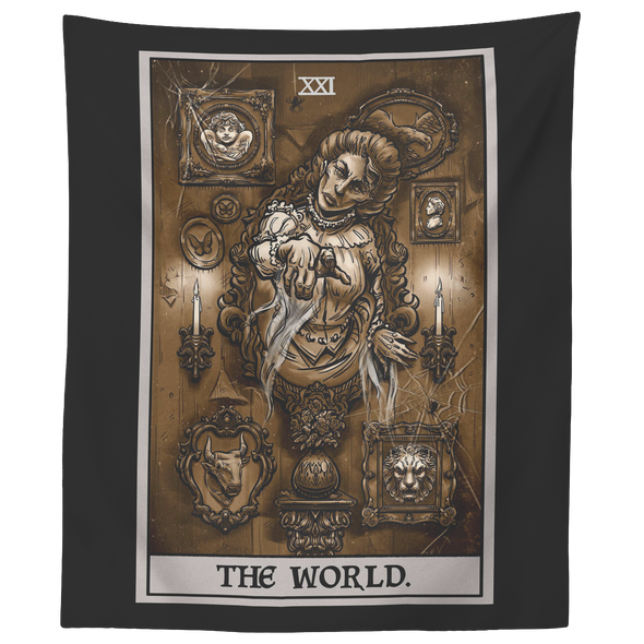 The World Tarot Card Tapestry - Victorian Ghost