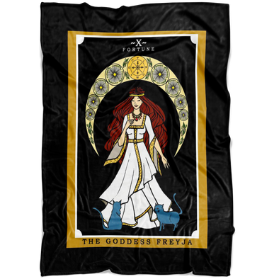 The Goddess Freyja In Tarot Blanket (Color / Vertical)