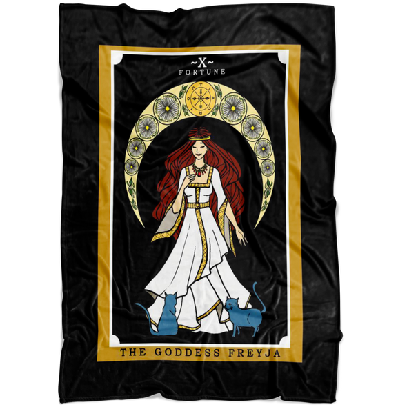The Goddess Freyja In Tarot Blanket (Color / Vertical)