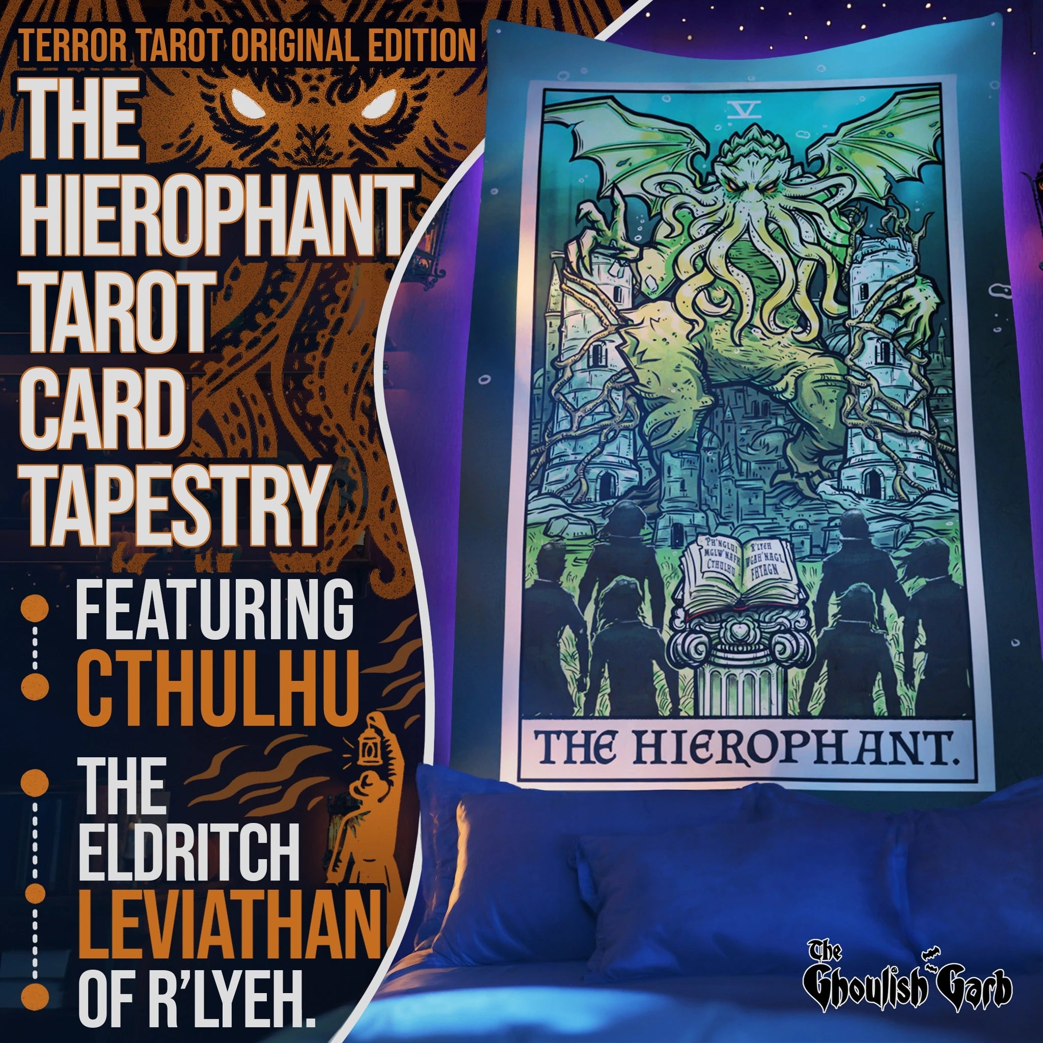 Cthulhu Terror Tarot Card Tapestry Original Edition