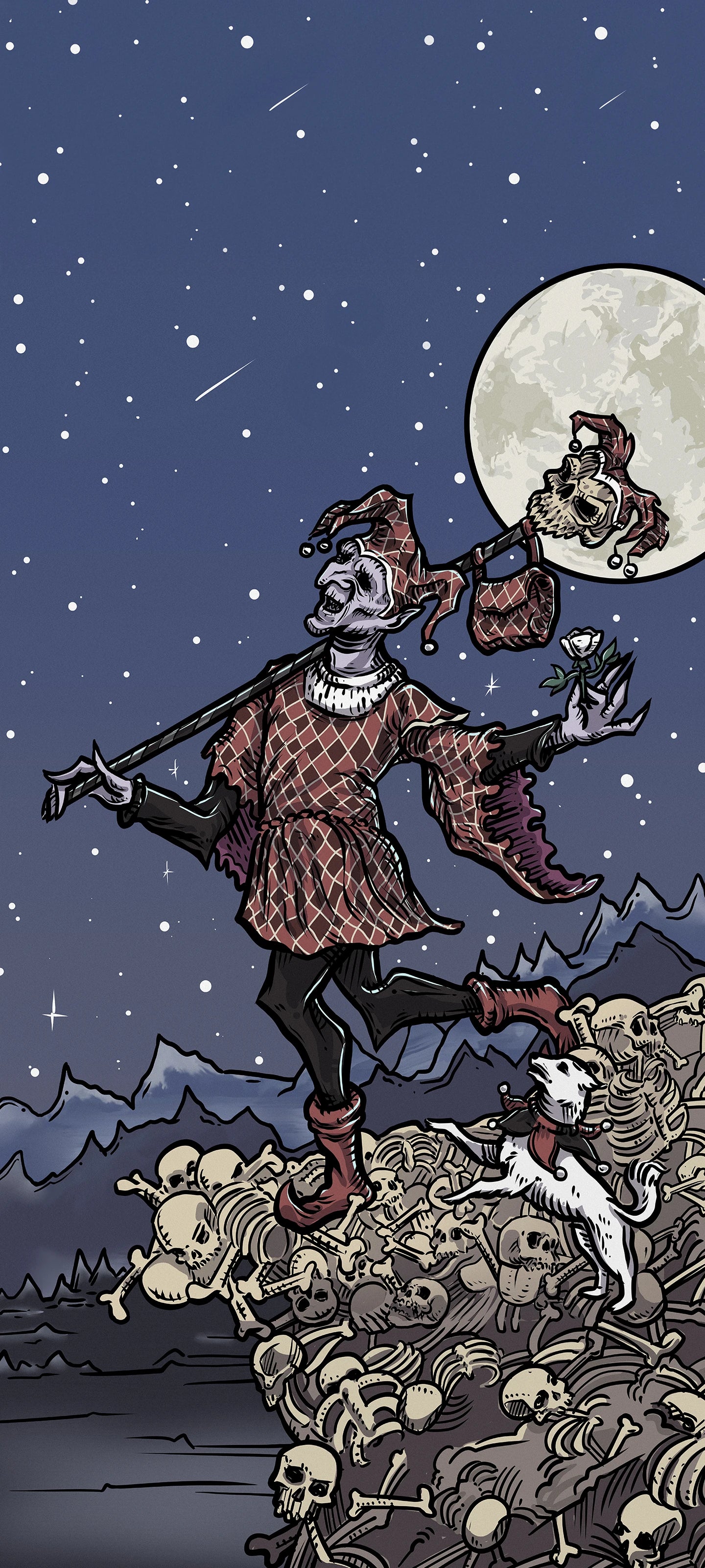 The Fool — Original Edition Terror Tarot phone wallpaper