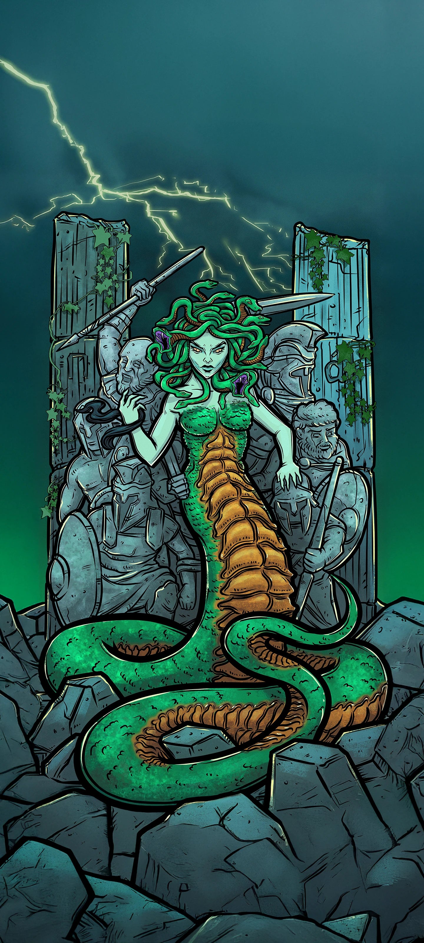 The High Priestess — Original Edition Terror Tarot phone wallpaper