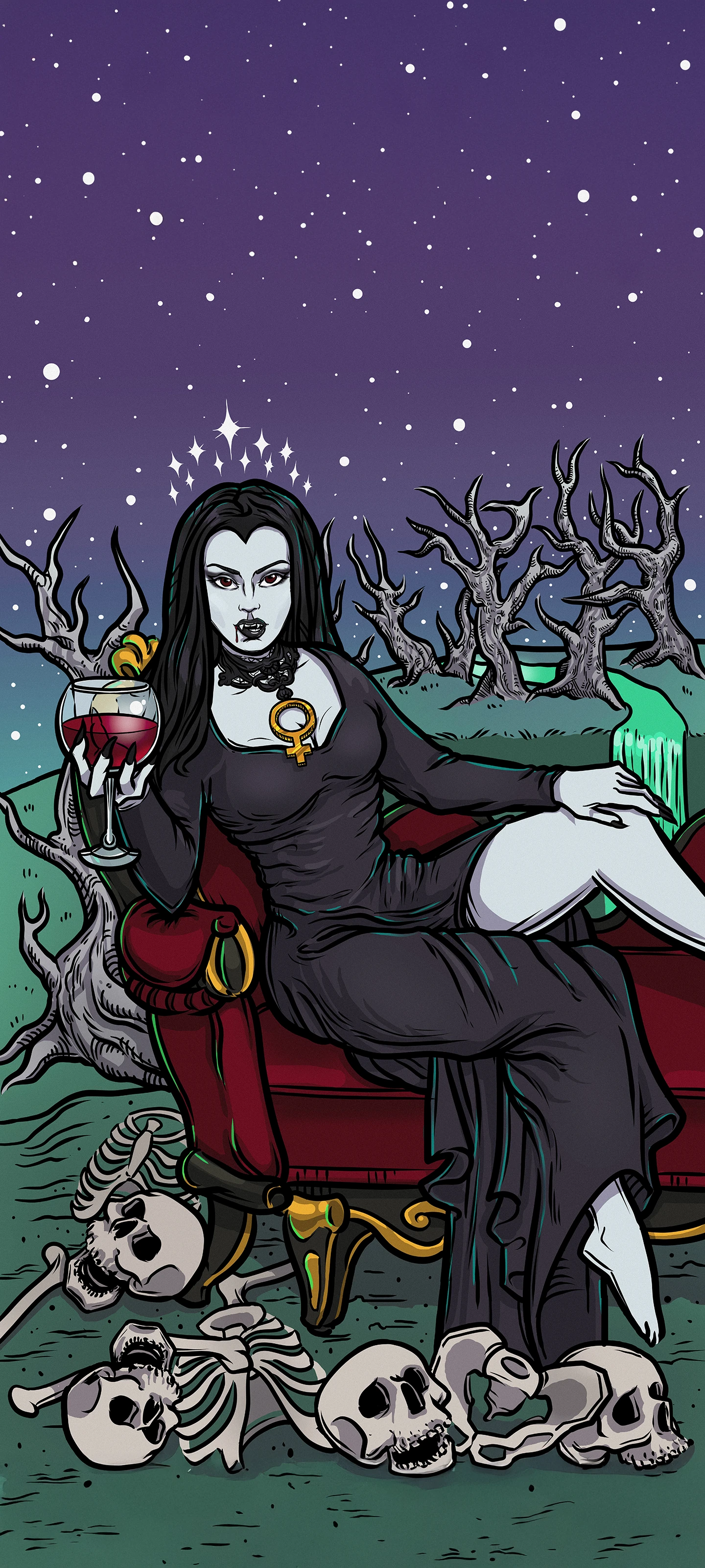 The Empress — Original Edition Terror Tarot phone wallpaper