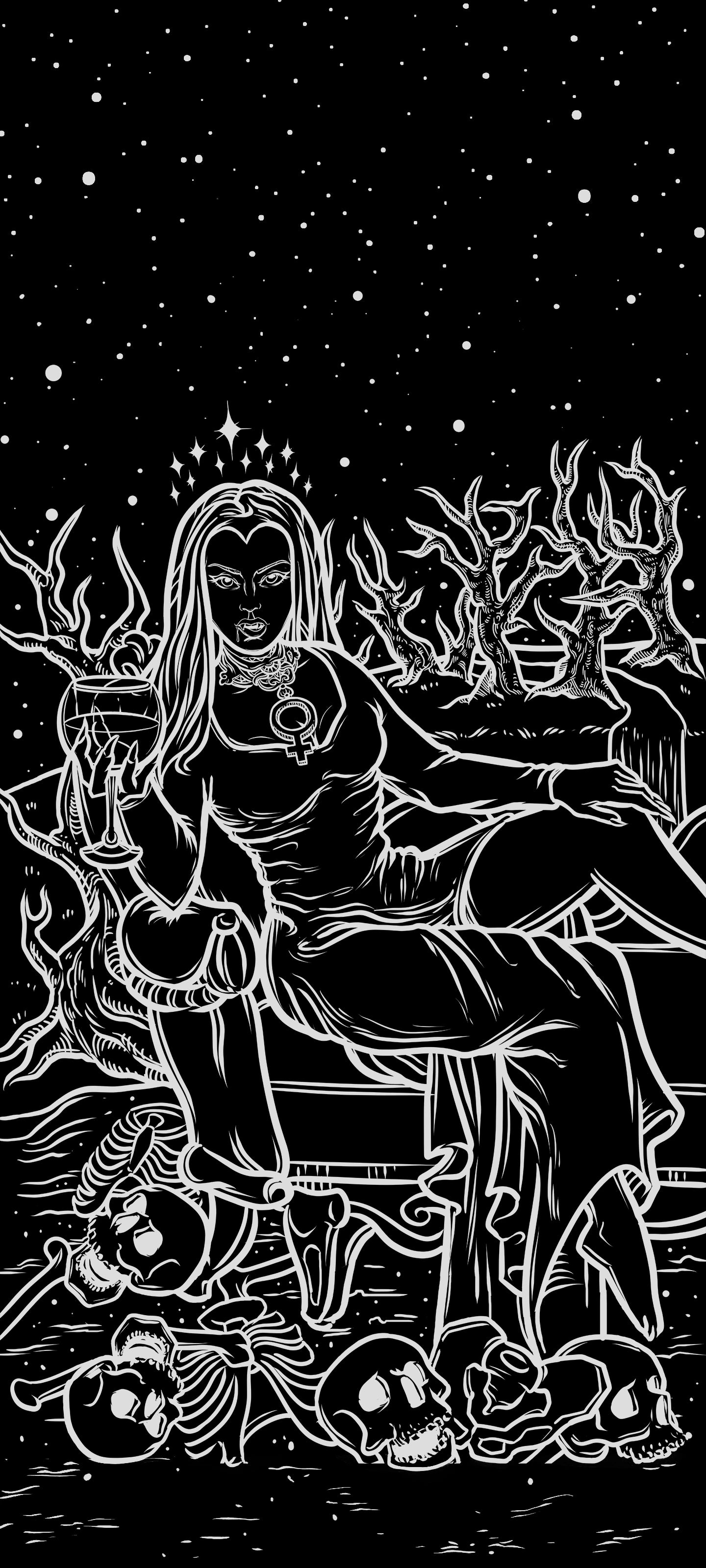 The Empress — Shadow Edition Terror Tarot phone wallpaper
