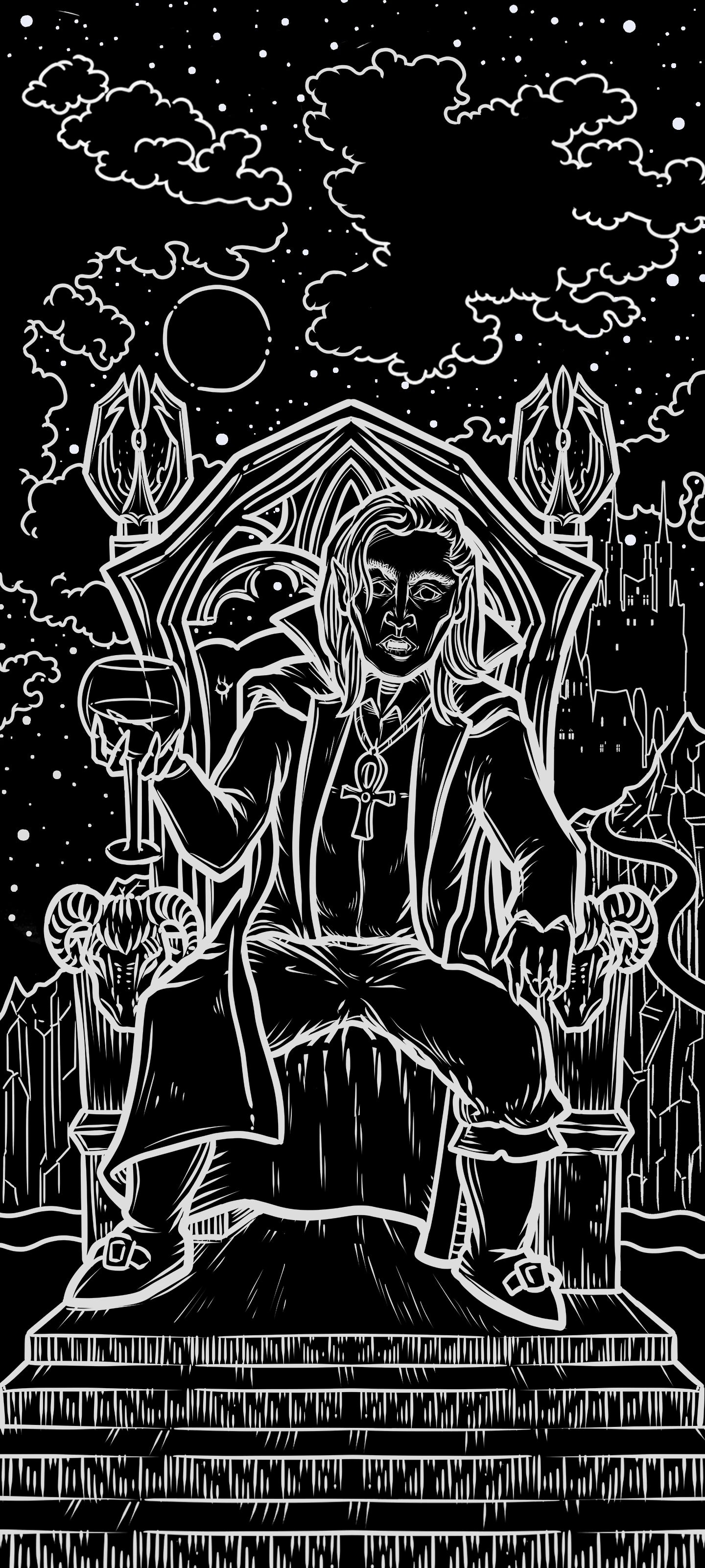 The Emperor — Shadow Edition Terror Tarot phone wallpaper