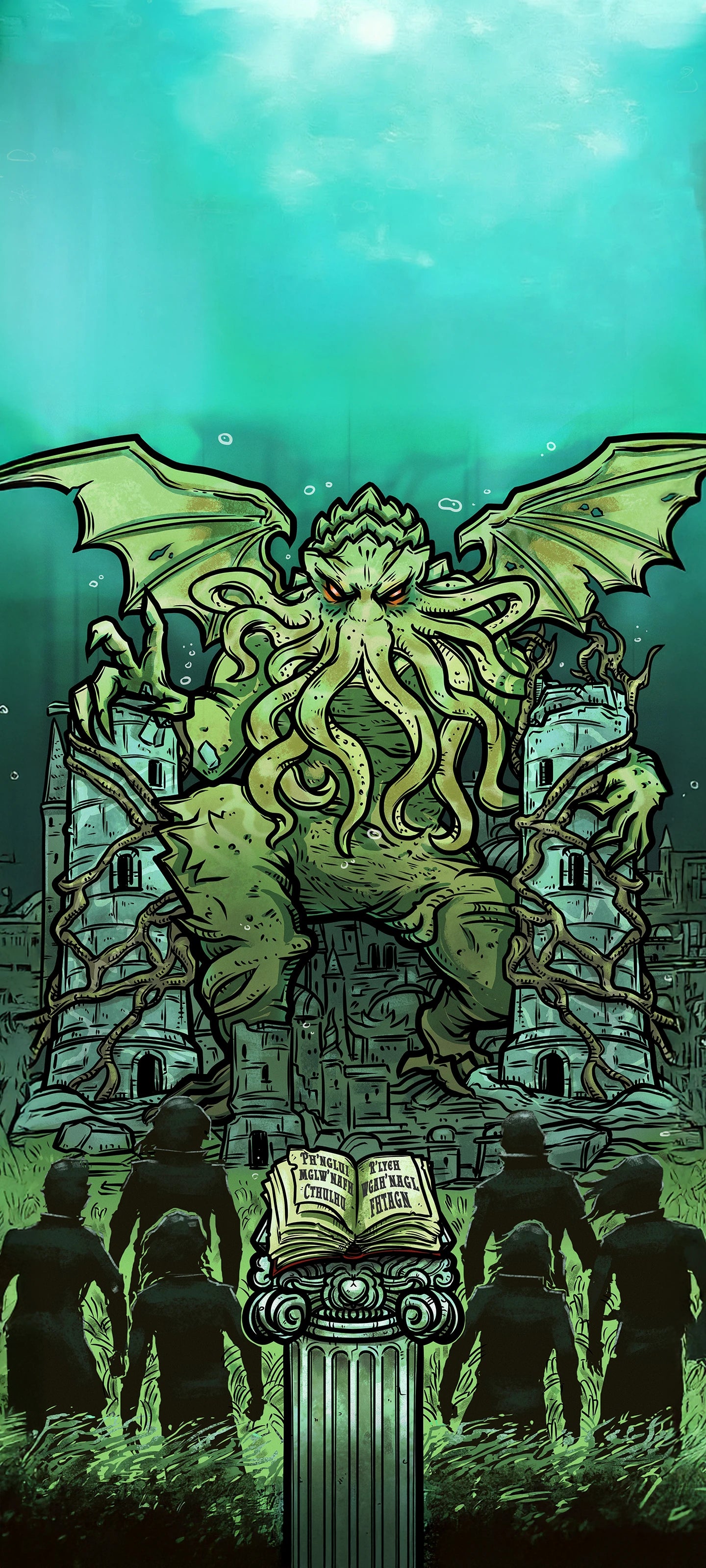 The Hierophant — Original Edition Terror Tarot phone wallpaper