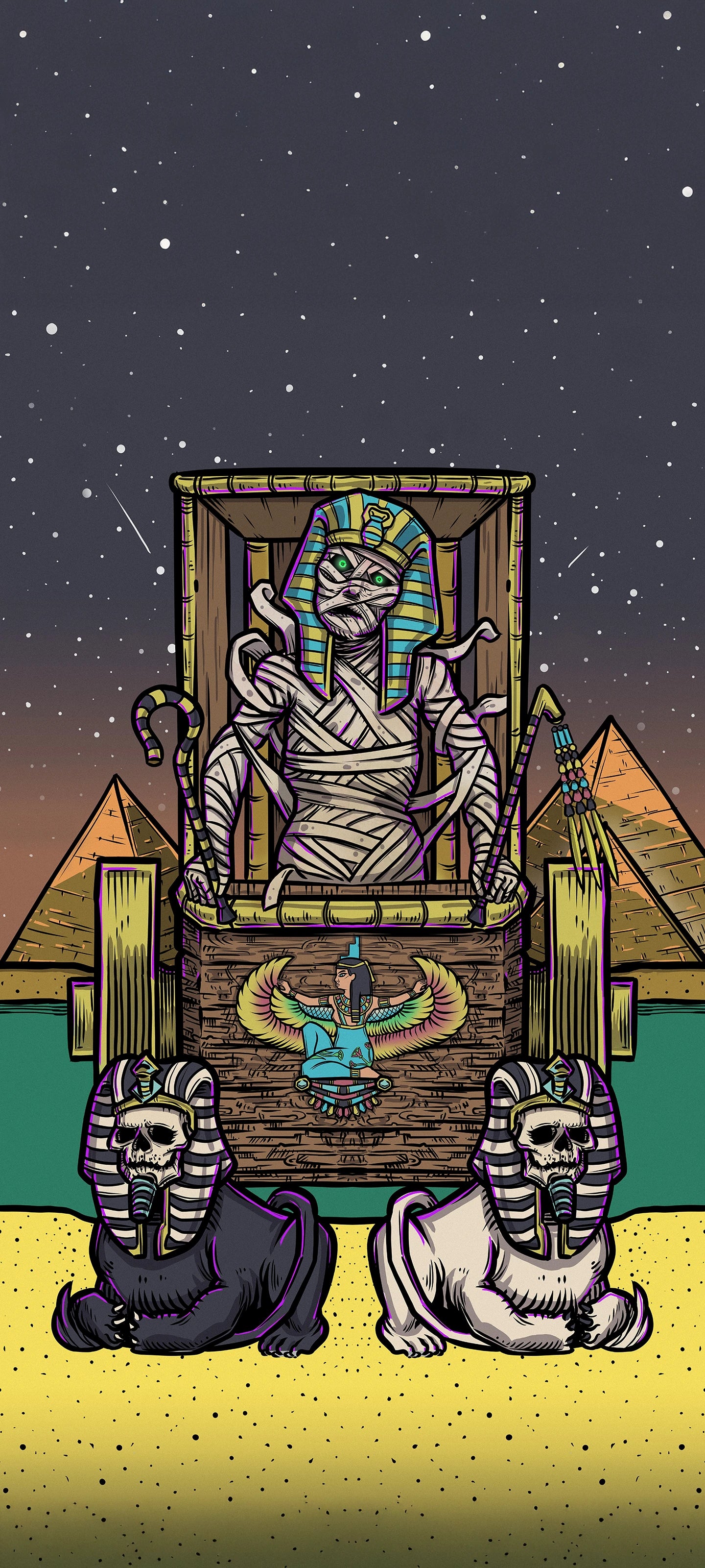 The Chariot — Original Edition Terror Tarot phone wallpaper