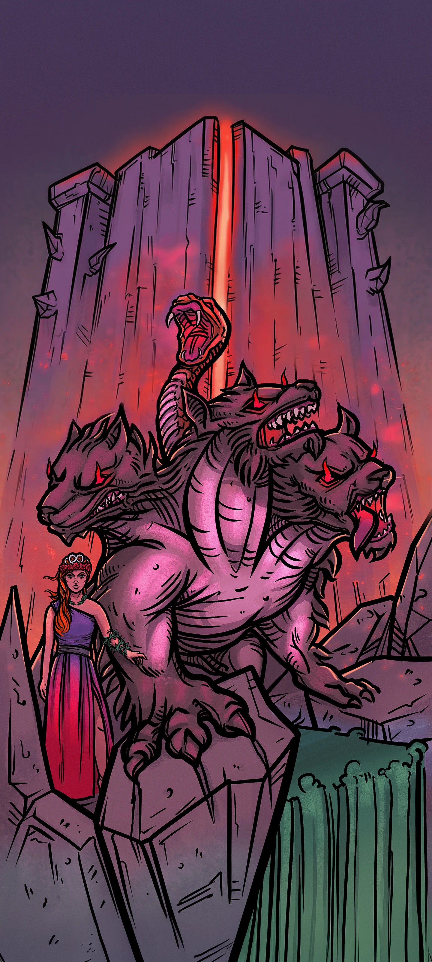 Strength — Original Edition Terror Tarot phone wallpaper