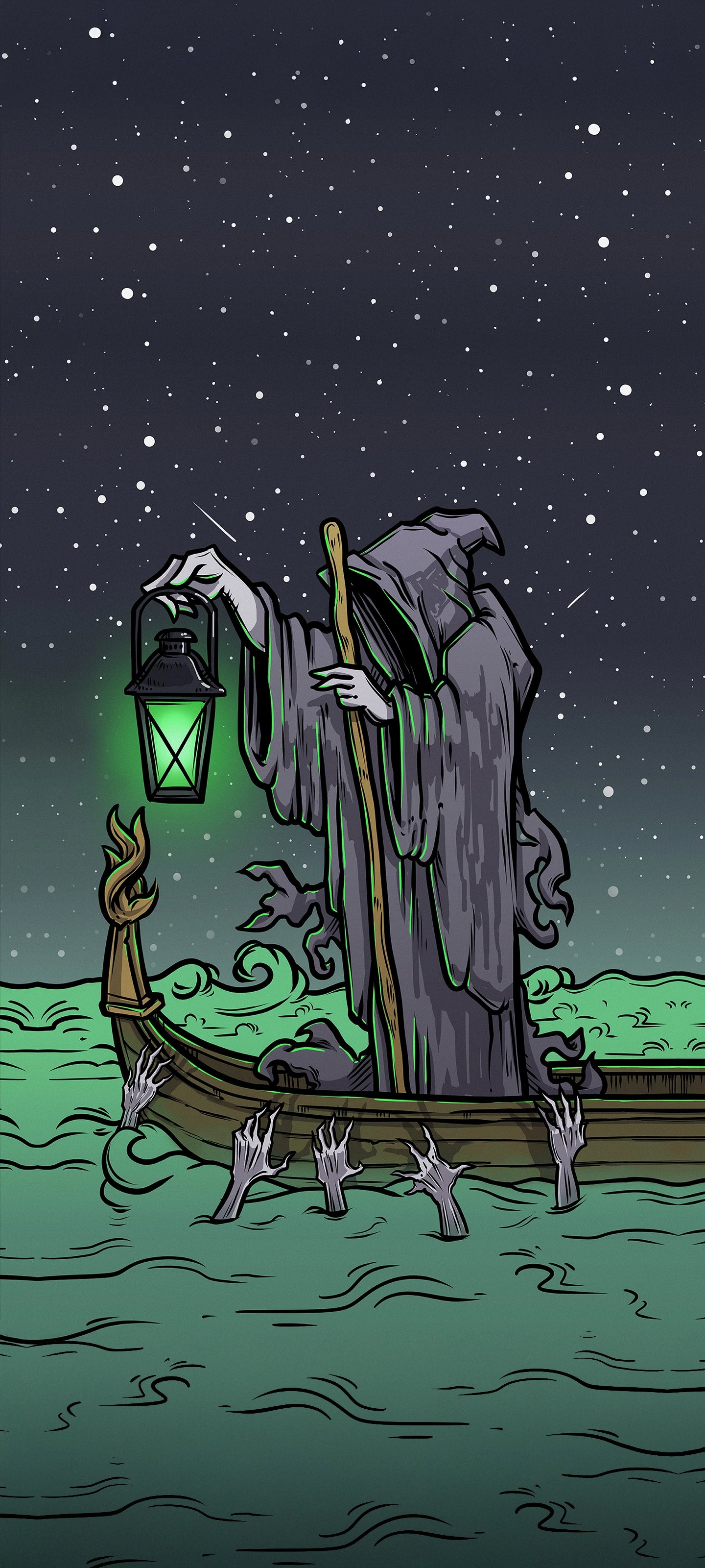 The Hermit — Original Edition Terror Tarot phone wallpaper