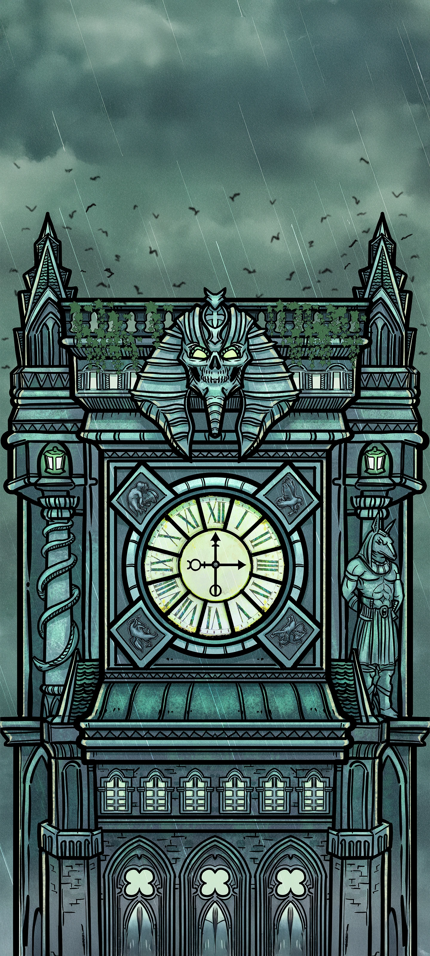 Wheel of Fortune — Original Edition Terror Tarot phone wallpaper