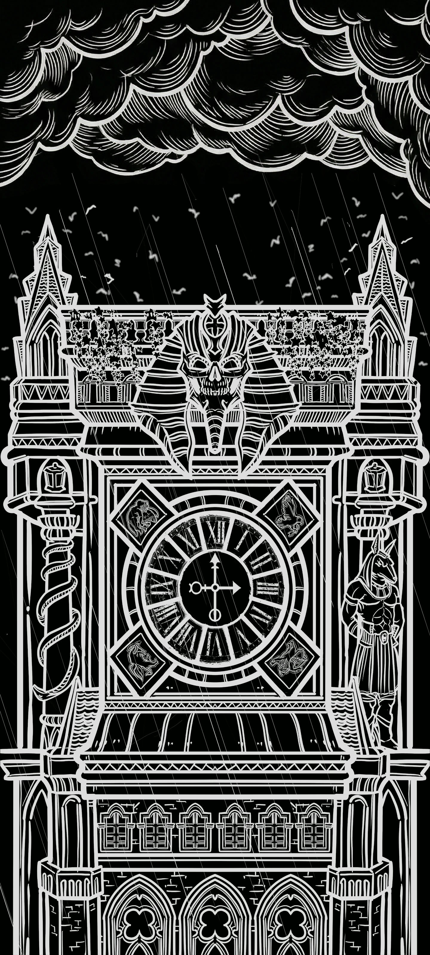 Wheel of Fortune — Shadow Edition Terror Tarot phone wallpaper