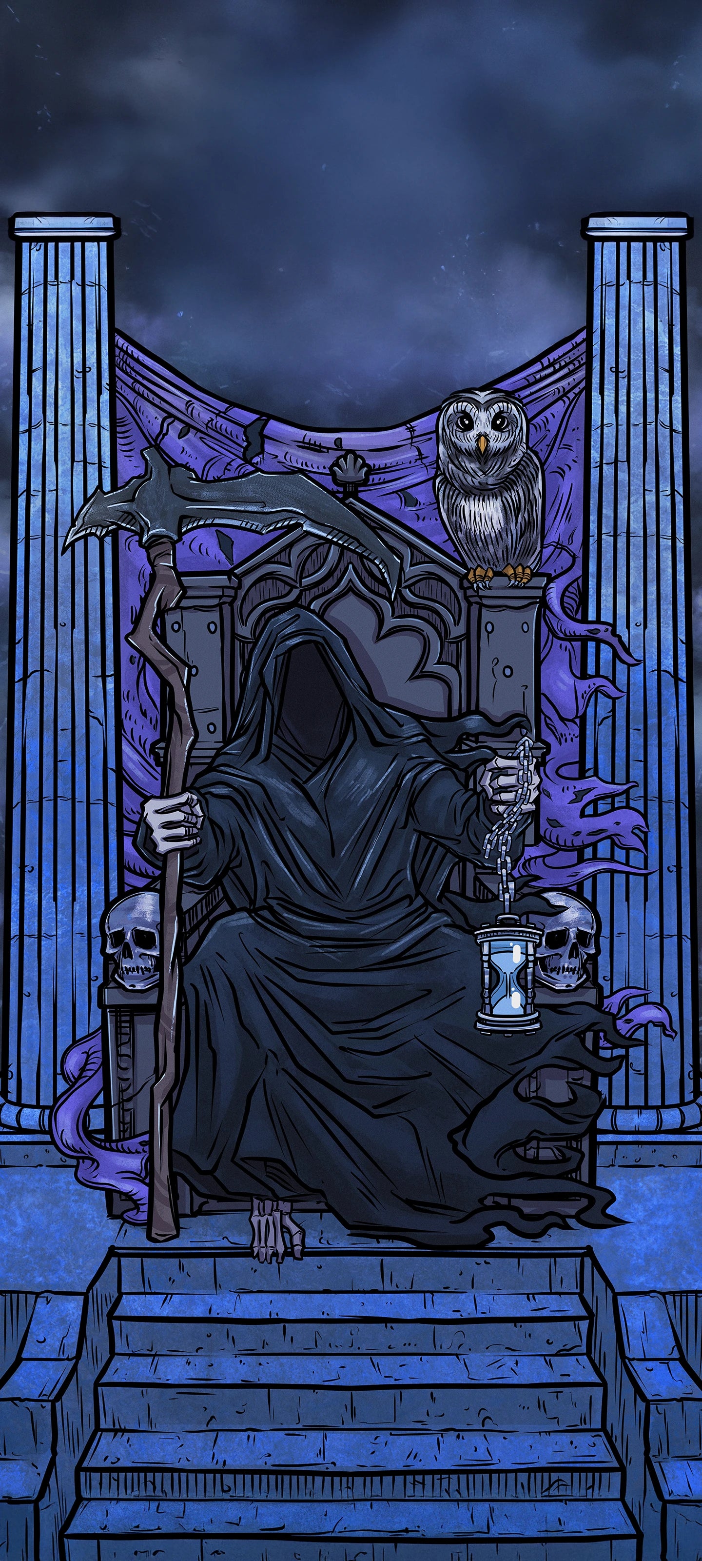 Justice — Original Edition Terror Tarot phone wallpaper