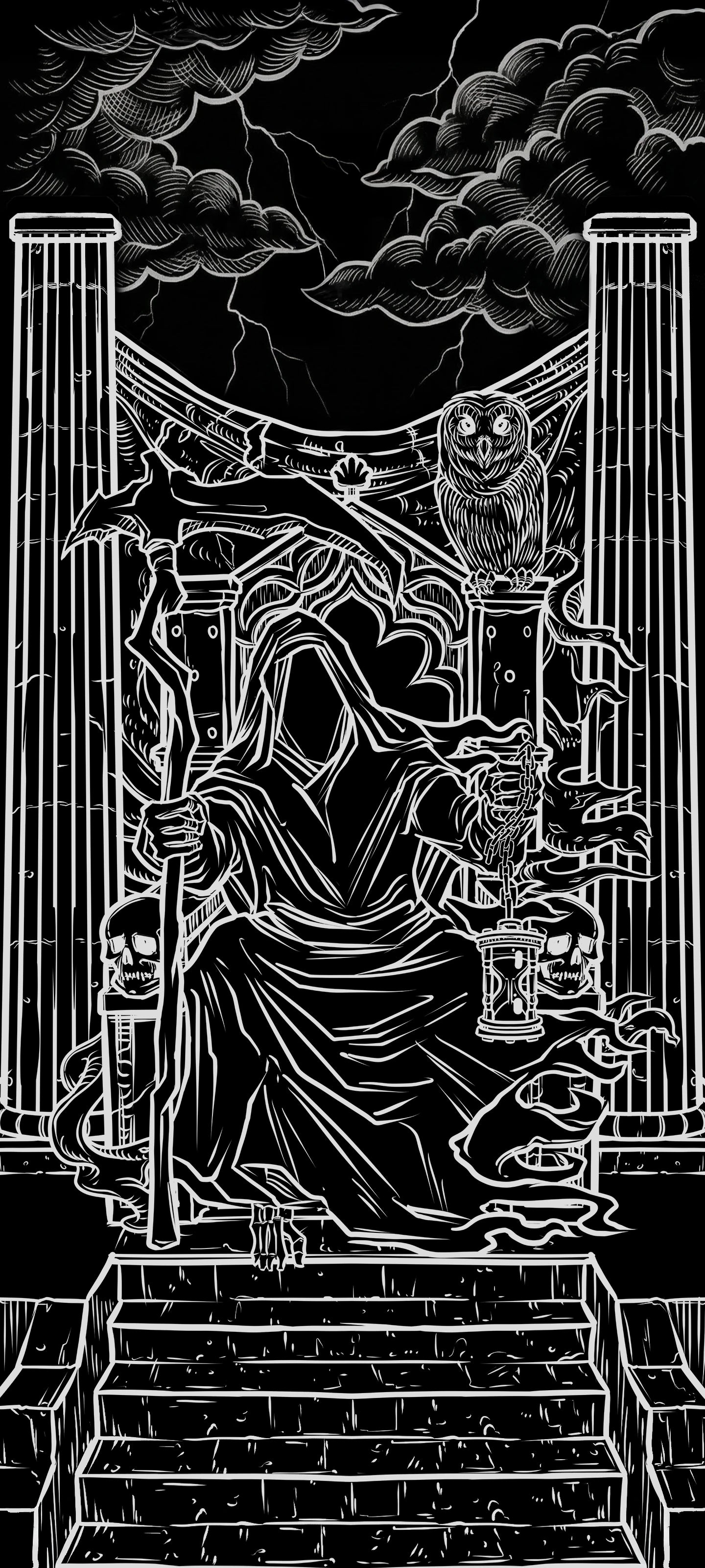 Justice — Shadow Edition Terror Tarot phone wallpaper