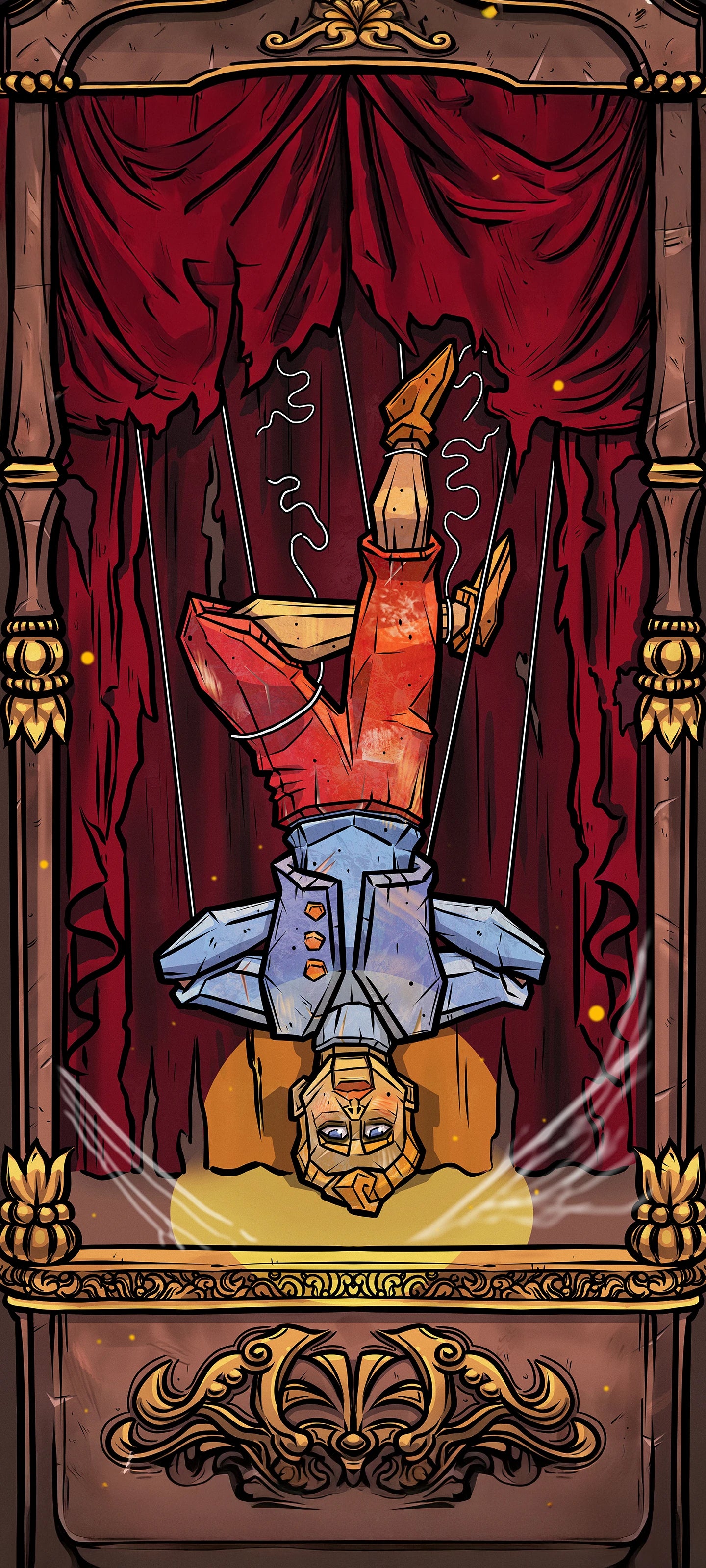 The Hanged Man — Original Edition Terror Tarot phone wallpaper