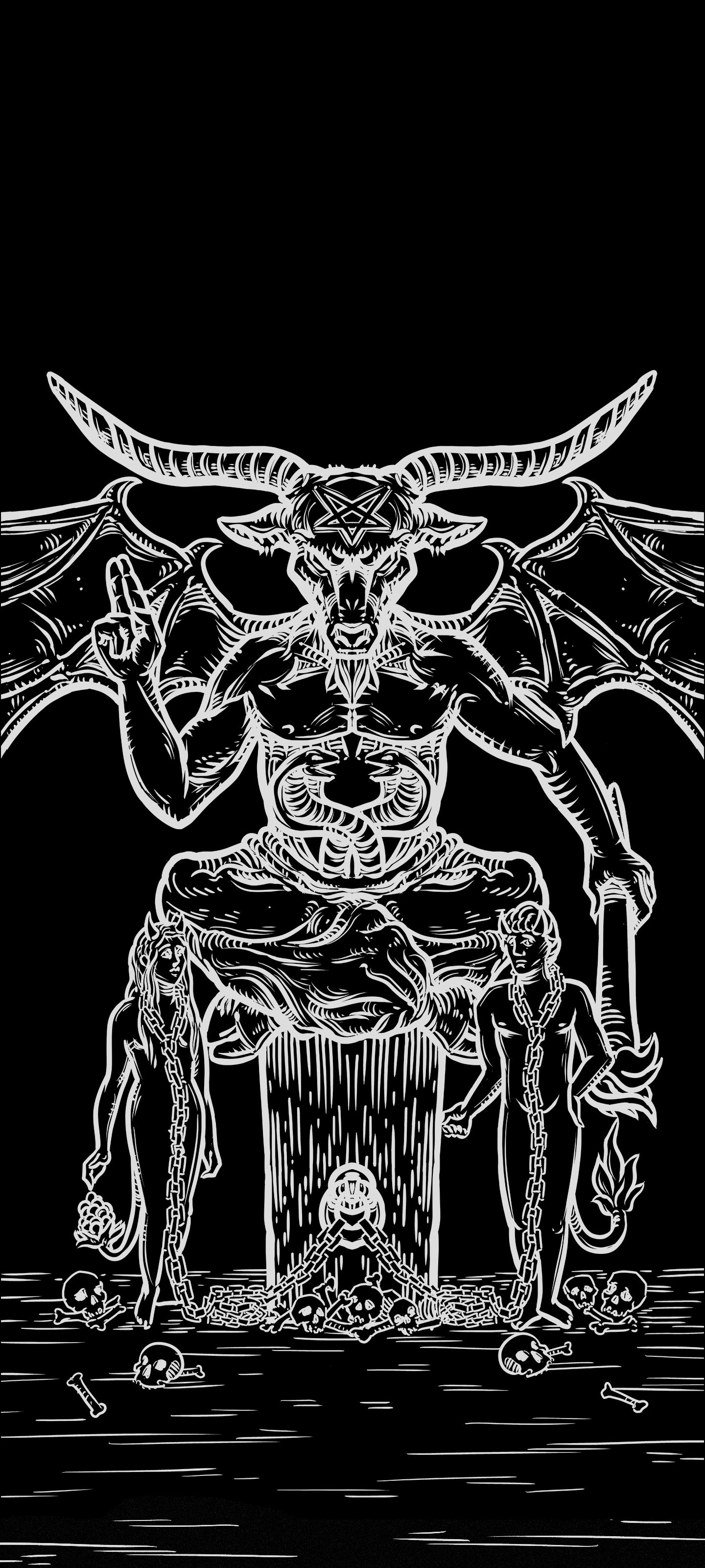 The Devil — Shadow Edition Terror Tarot phone wallpaper
