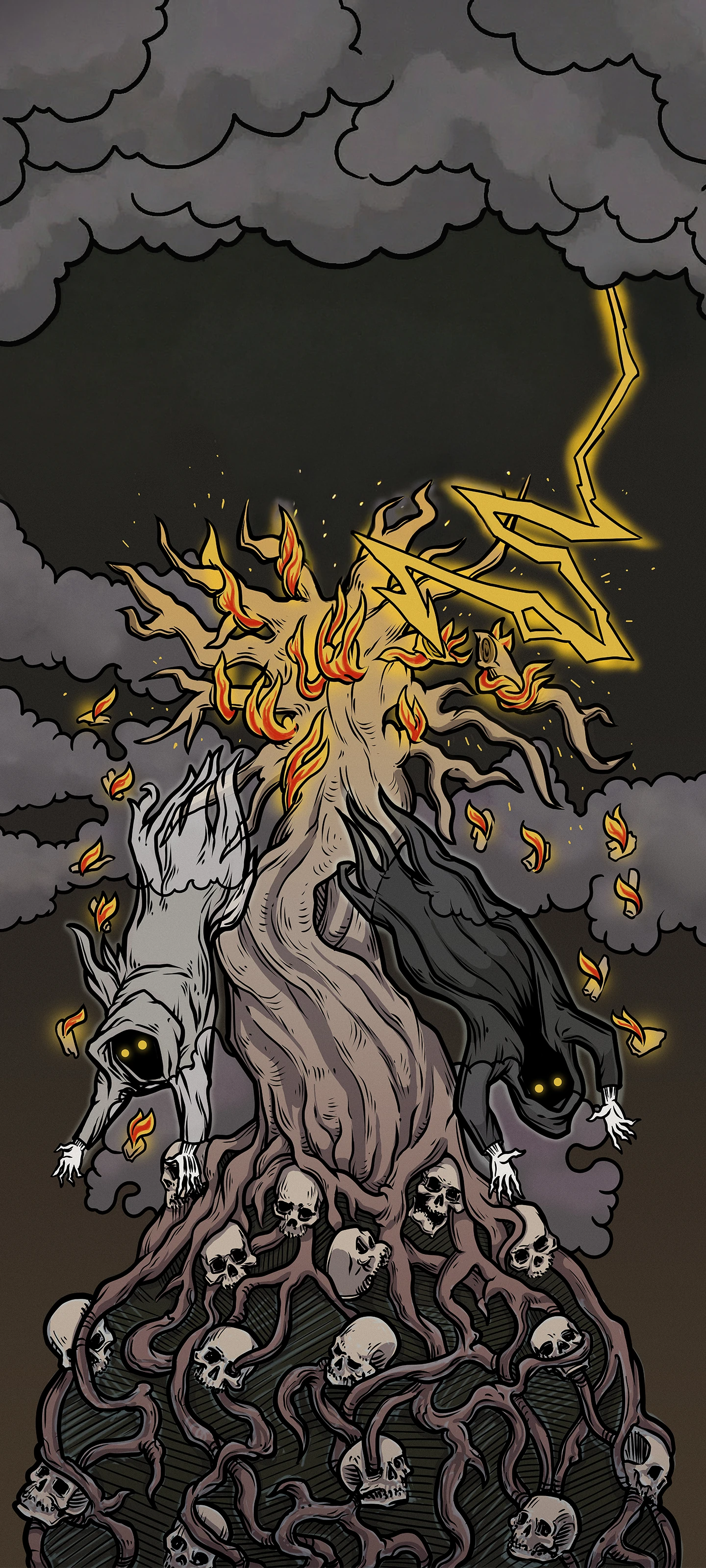The Tower — Original Edition Terror Tarot phone wallpaper