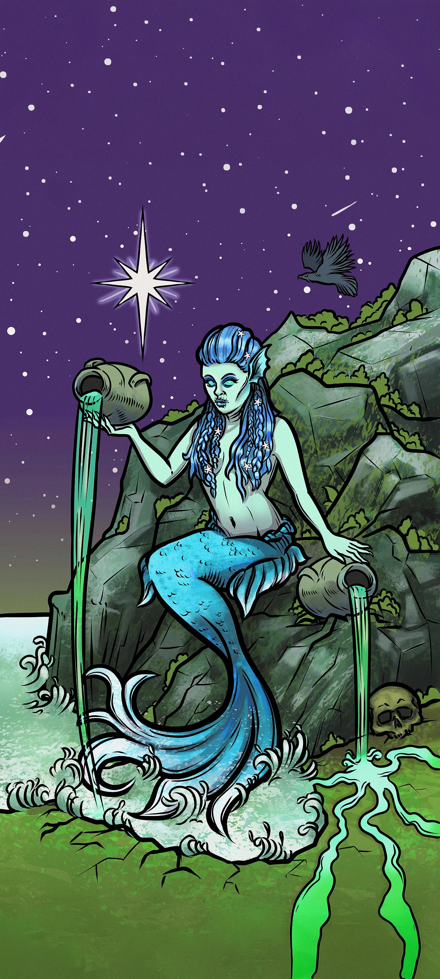 The Star — Original Edition Terror Tarot phone wallpaper