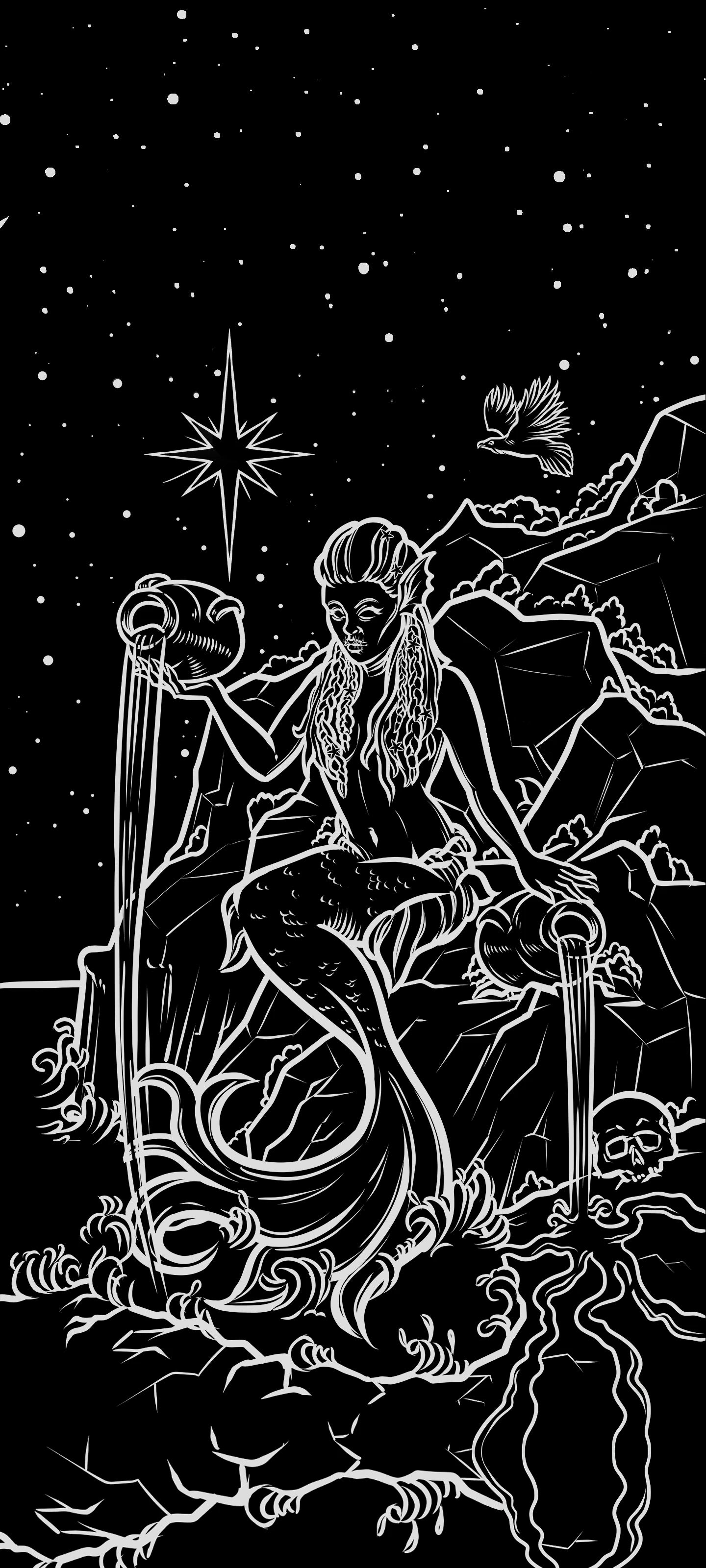 The Star — Shadow Edition Terror Tarot phone wallpaper
