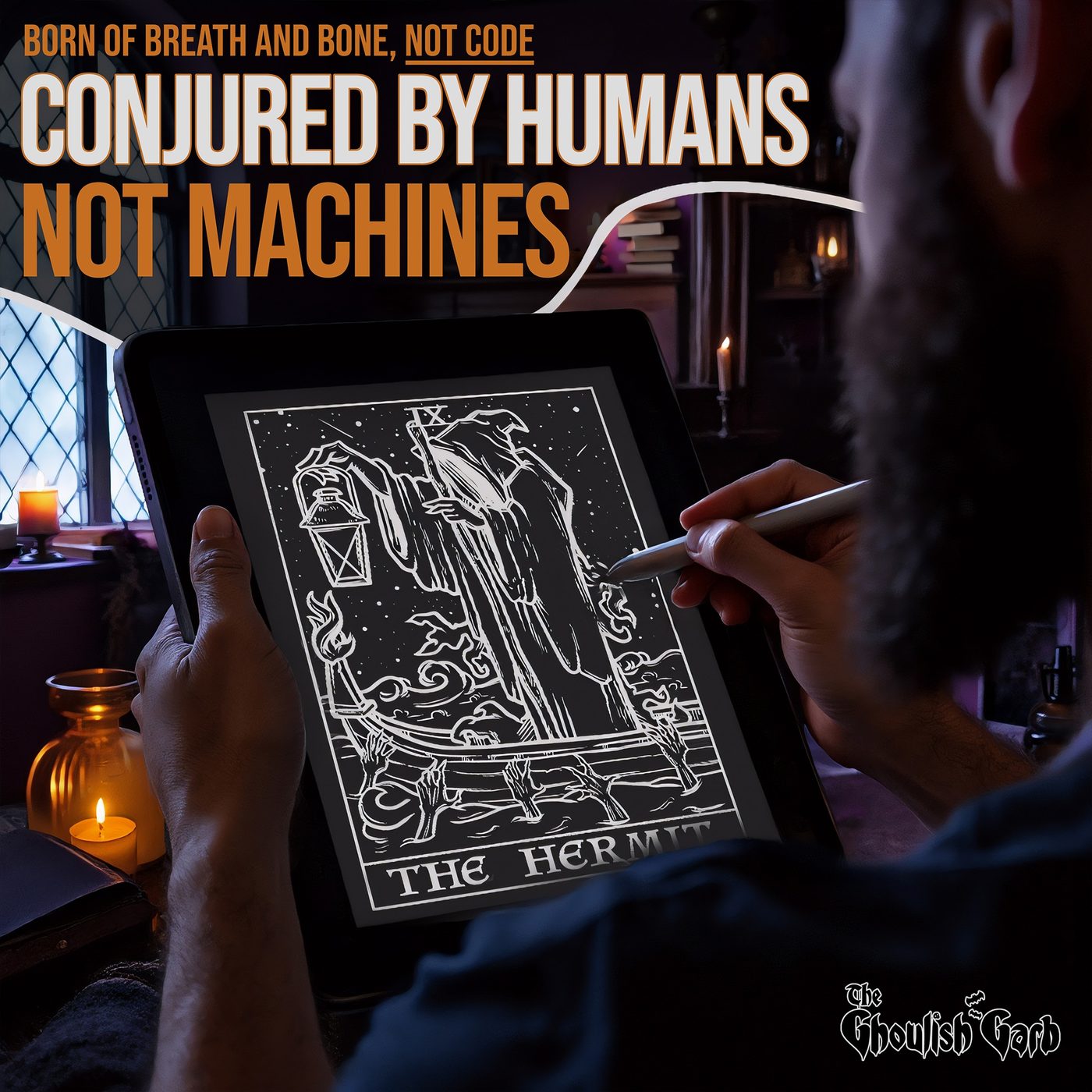Conjured by humans, not machines