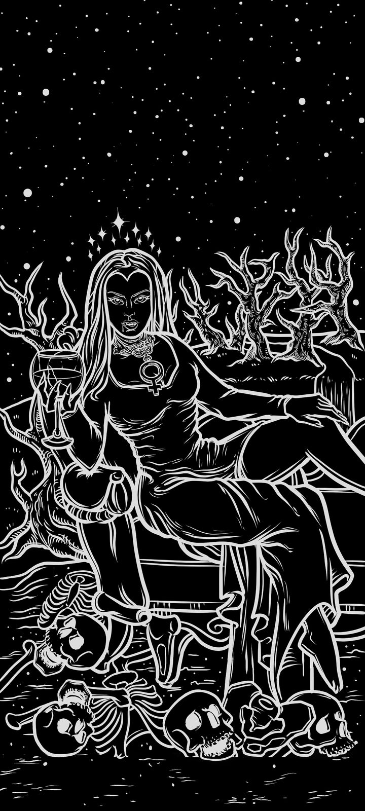 The Empress — Shadow Edition Terror Tarot phone wallpaper