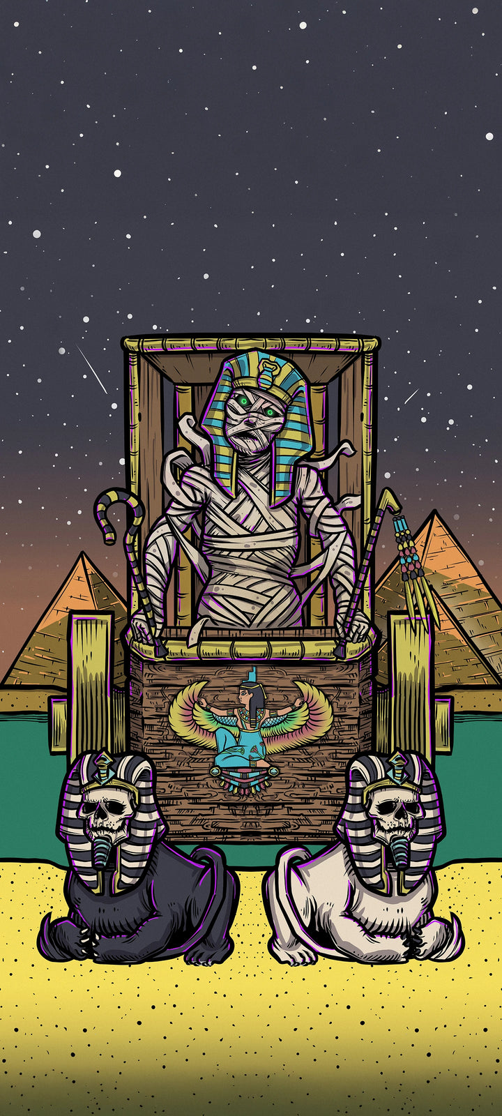 The Chariot — Original Edition Terror Tarot phone wallpaper