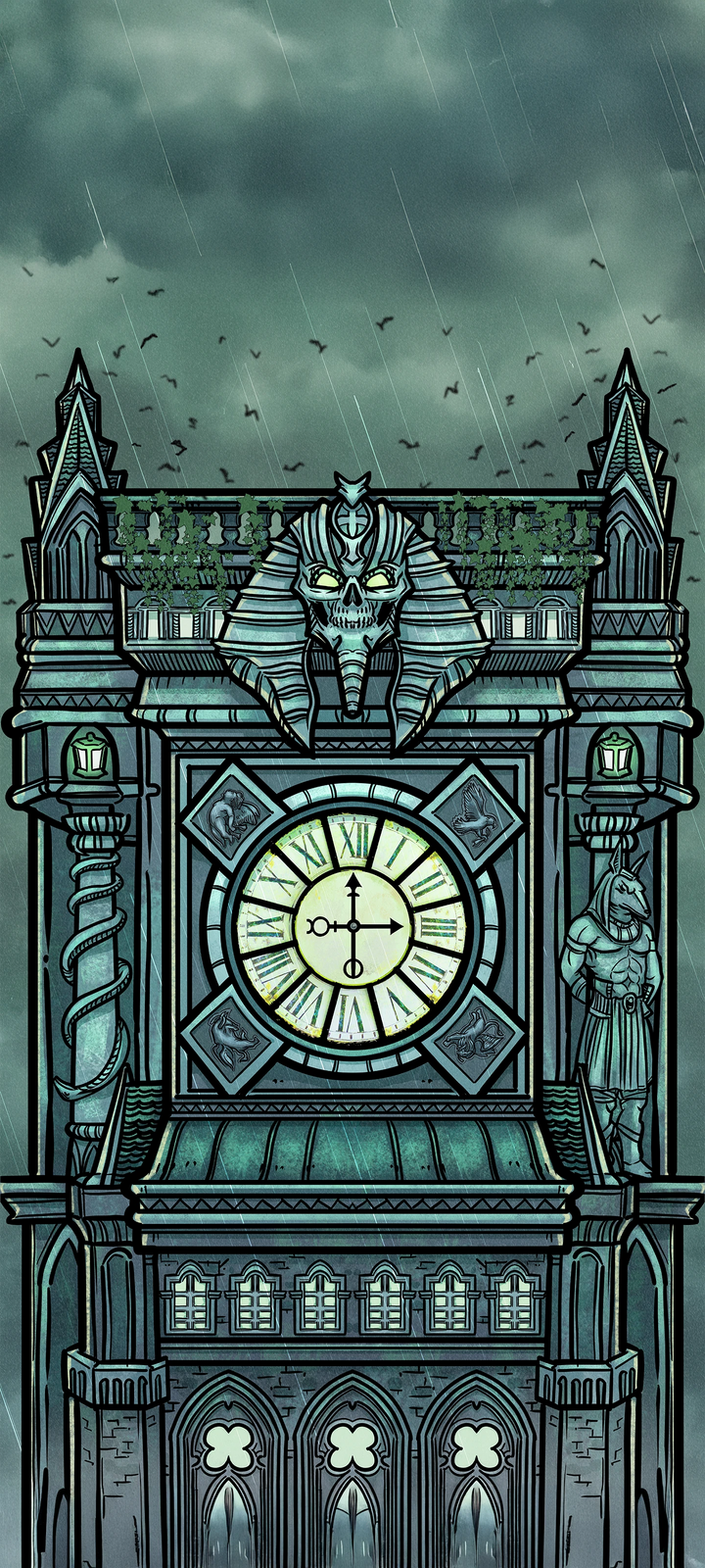 Wheel of Fortune — Original Edition Terror Tarot phone wallpaper