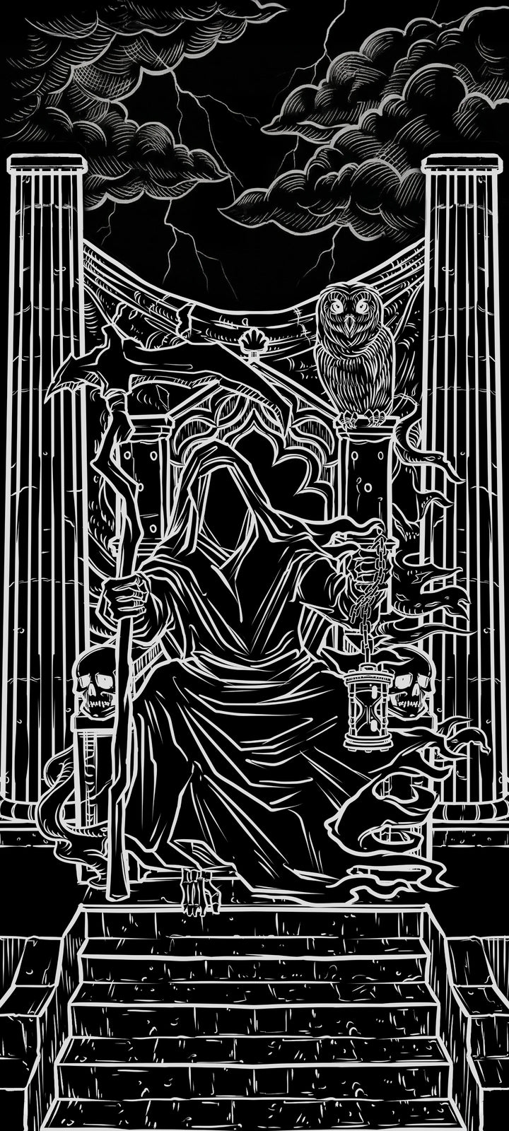 Justice — Shadow Edition Terror Tarot phone wallpaper
