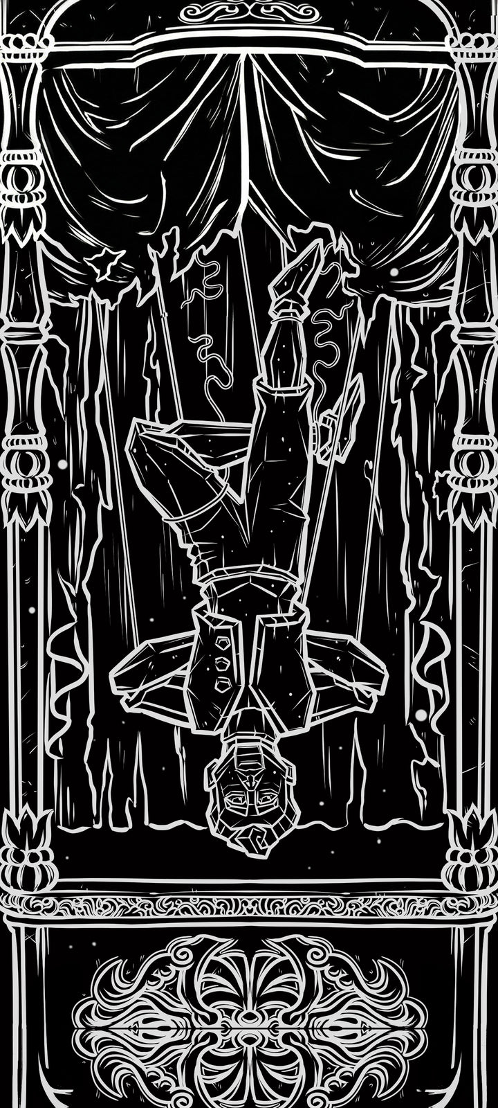 The Hanged Man — Shadow Edition Terror Tarot phone wallpaper