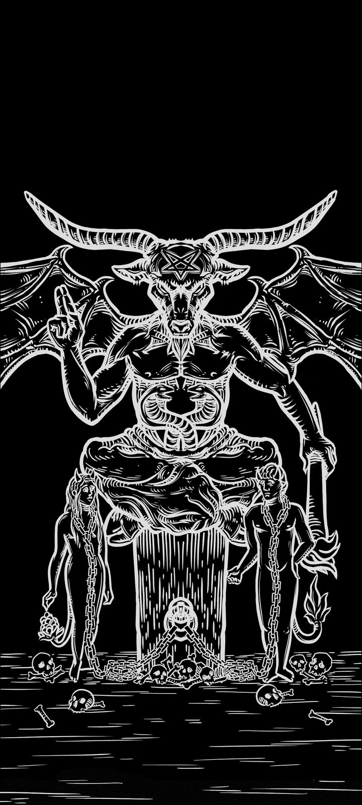 The Devil — Shadow Edition Terror Tarot phone wallpaper