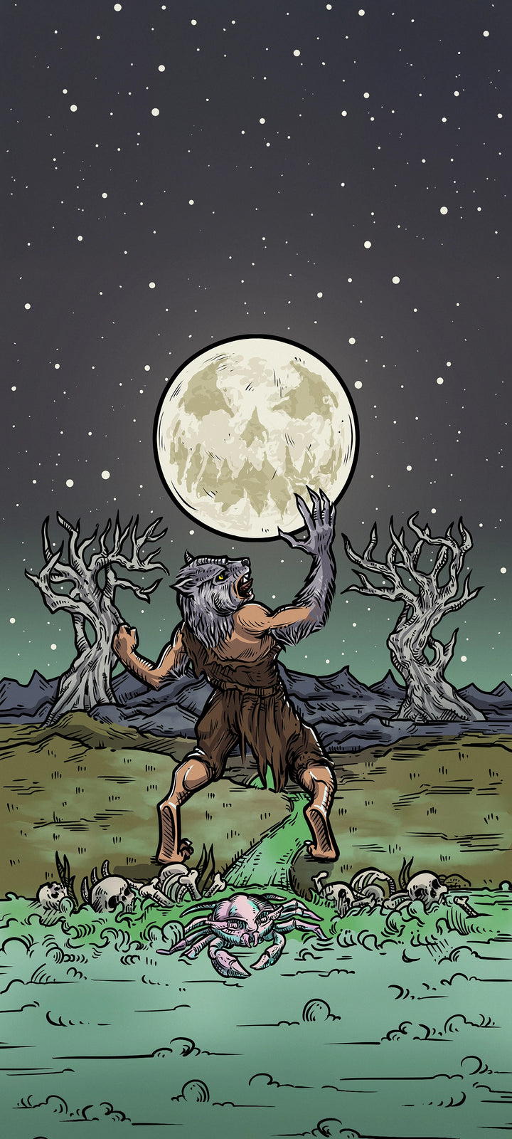 The Moon — Original Edition Terror Tarot phone wallpaper