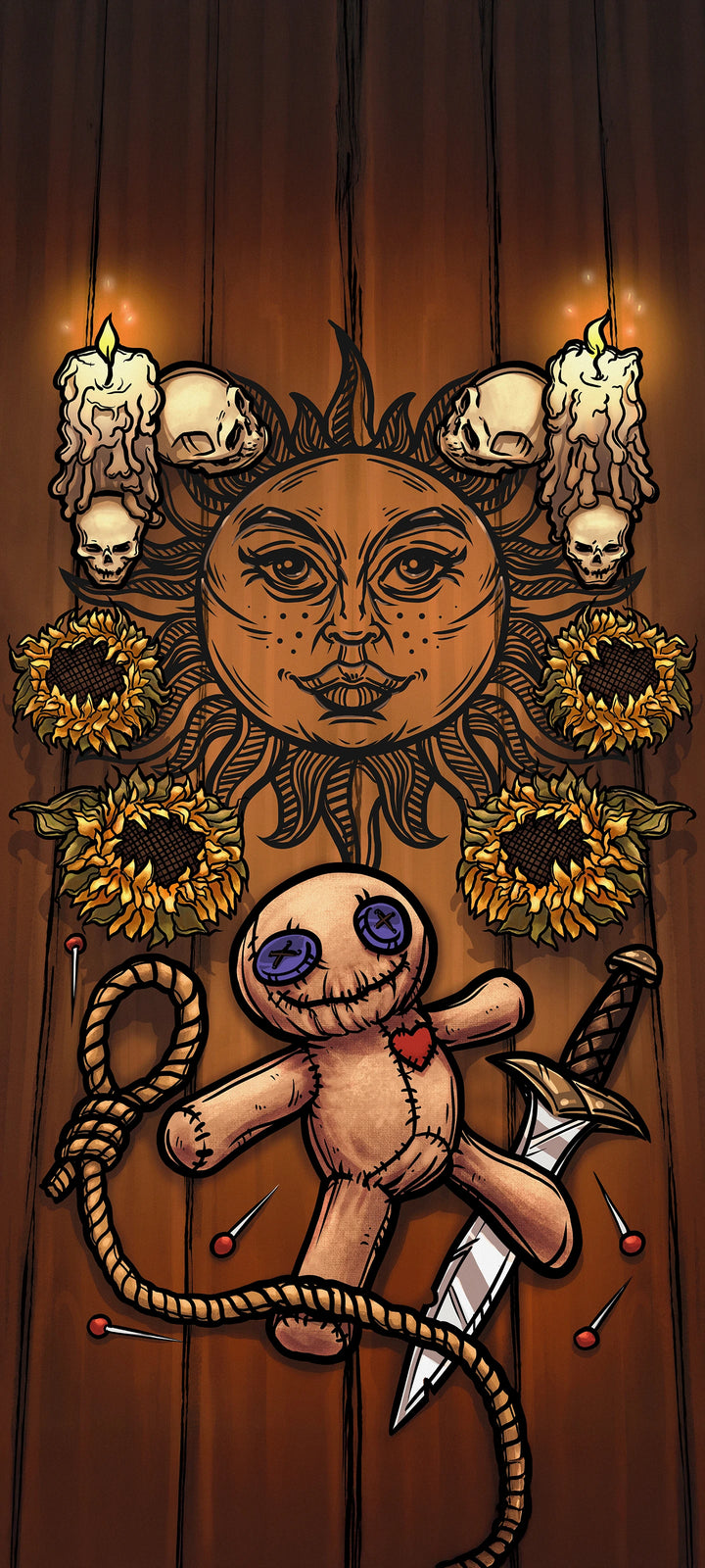 The Sun — Original Edition Terror Tarot phone wallpaper