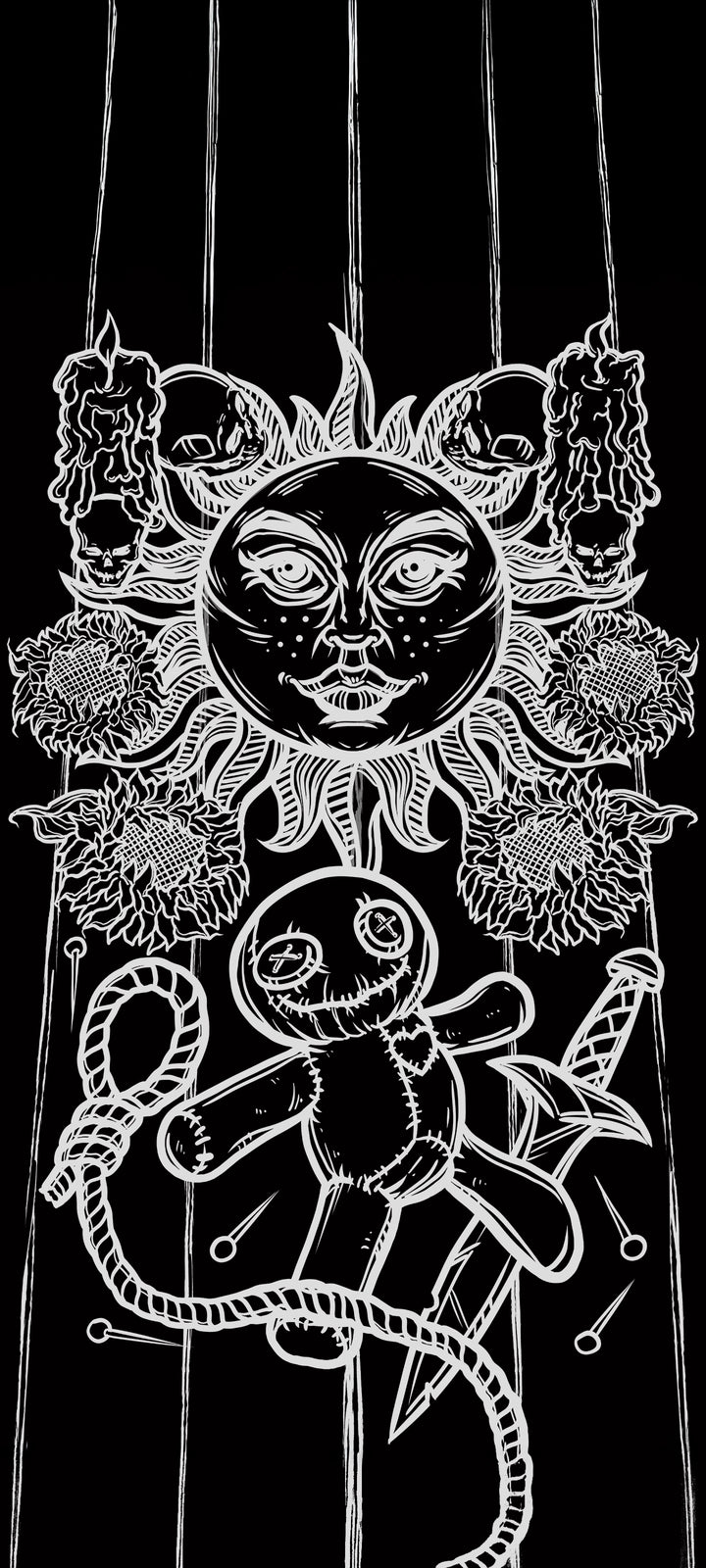 The Sun — Shadow Edition Terror Tarot phone wallpaper
